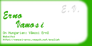 erno vamosi business card